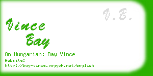 vince bay business card